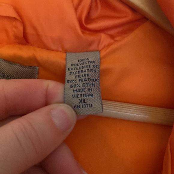 Orange I. E. Relaxed puffer jacket with hood XL - Picture 3 of 5